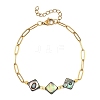 Abalone Shell/Paua Shell Beads Link Bracelets BJEW-JB13824-4