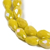 Opaque Solid Color Electroplate Glass Beads Strands EGLA-N013-P6mm-B06-3