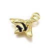 Brass Enamel Pendants KK-D343-06G-2