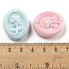 UV Plating Iridescent Acrylic Beads X-OACR-G039-19-3
