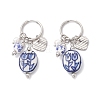 304 Stainless Steel Dangle Hoop Earrings EJEW-JE06737-02-3