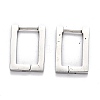 Tarnish Resistant 304 Stainless Steel Rectangle Huggie Hoop Earrings STAS-H156-10B-P-2