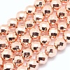 Electroplate Non-magnetic Synthetic Hematite Beads Strands G-L485-03A-LRG-1