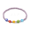 Round Glass Pearl Beads Stretch Bracelet BJEW-JB07073-2