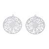 Non-Tarnish 201 Stainless Steel Filigree Pendants STAS-S118-046-1