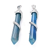 Natural Agate Big Pointed Pendants G-F696-B12-2