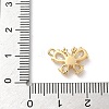 Brass Micro Pave Clear Cubic Zirconia Charms KK-D504-22A-G-3