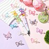 36Pcs 12 Styles Electroplate Transparent Acrylic Beads PACR-CJ0001-42-6