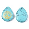 Synthetic Turquoise Pendants G-T122-71H-3