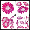 4Pcs 4 Styles PET Out Drawing Painting Stencils DIY-WH0416-0019-2