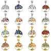 16Pcs 16 Styles Alloy Gems Tree of Life European Dangle Charms PALLOY-YW00085-1