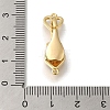 Brass Micro Pave Clear Cubic Zirconia Fold Over Clasps KK-H480-50G-01-3