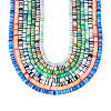 8 Strands 8 Colors Handmade Polymer Clay Beads Strands CLAY-TA0001-30-1