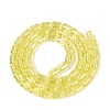 Electroplate Transparent Glass Beads Strands EGLA-Q132-03A-A02-2