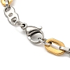 Two Tone 304 Stainless Steel Oval & Infinity Link Chain Bracelet BJEW-B078-13GP-3