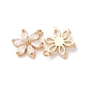 Brass Micro Pave Cubic Zirconia Pendants ZIRC-L105-06G-B04-2