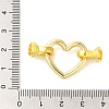 Heart Rack Plating Brass Fold Over Clasps KK-A225-17G-3