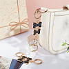 2Pcs Alloy Enamel Bowknot Link Purse Strap Extenders FIND-UN0003-18B-2