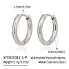 304 Stainless Steel Huggie Hoop Earrings for Women GR9460-5-1