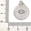 Brass Micro Pave Cubic Zirconia Pendants KK-K339-09P-3