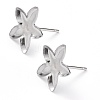 Non-Tarnish 304 Stainless Steel Stud Earring Settings STAS-J032-22-4