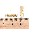 Brass Stud Earrings EJEW-P346-02C-G-5