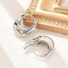 Brass Hoop Earrings for Women EJEW-U041-01P-1