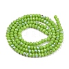 Electroplate Opaque Solid Color Glass Beads Strands EGLA-A044-P1mm-L30-3