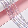 Electroplate Glass Beads Strands X-EGLA-S192-001A-B11-2