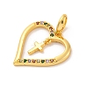 Brass Micro Pave Cubic Zirconia Pendants KK-U033-10G-02-2