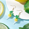 304 Stainless Steel Glass Seed Beads Carrot Dangle Earrings EJEW-MZ00579-3