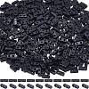 500Pcs 2-Hole Opaque Glass Seed Beads SEED-SC0001-18-1