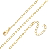 2.7MM Brass Textured Figaro Chain Necklaces for Women KK-CBA2293-16G-4