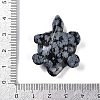 Natural Snowflake Obsidian Carved Pendants G-K383-16B-3