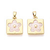 Brass with Enamel Pendants KK-T073-56B-G-1