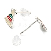Christmas Theme Brass Stud Earrings LS-EJEW-D062-01E-S-2