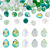50Pcs 5 Colors Electroplate Transparent Glass Beads GLAA-TA0003-47C-1