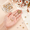 120Pcs 6 Styles Brass Rhinestone Spacer Beads KK-BBC0016-02-3