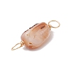 Natural Seashell Nuggets Links Connector Charms PALLOY-JF02843-5