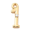 Brass Micro Pave Cubic Zirconia Charms KK-P340-24G-01-1
