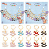 Alloy Enamel Pendant Locking Stitch Markers HJEW-AB00169-1