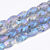 Electroplate Glass Beads Strands EGLA-T018-02-C01-1