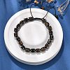 Adjustable Natural Tiger Eye and Non-magnetic Synthetic Hematite Braided Bead Bracelets BJEW-Z090-01K-3