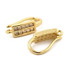 Brass with Cubic Zirconia Earring Hooks X1-KK-Q782-04G-2