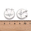 Brass Clip-on Earring for Women KK-T074-59P-3