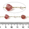 Handmade Natural Strawberry Quartz Nuggets Beaded Chains CHC-F020-04G-09-2