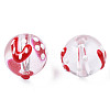 Transparent Glass Enamel Beads GLAA-N049-026-3