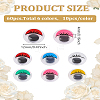 Half Round Plastic Doll Wiggle Eyes Cabochons DIY-LP0001-89C-2
