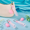 3Pcs PVC Tortoise Pendant Keychains KEYC-TADJ0001-02D-5