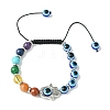 Chakra Gemstone Braided Beaded Bracelets BJEW-JB10905-01-1